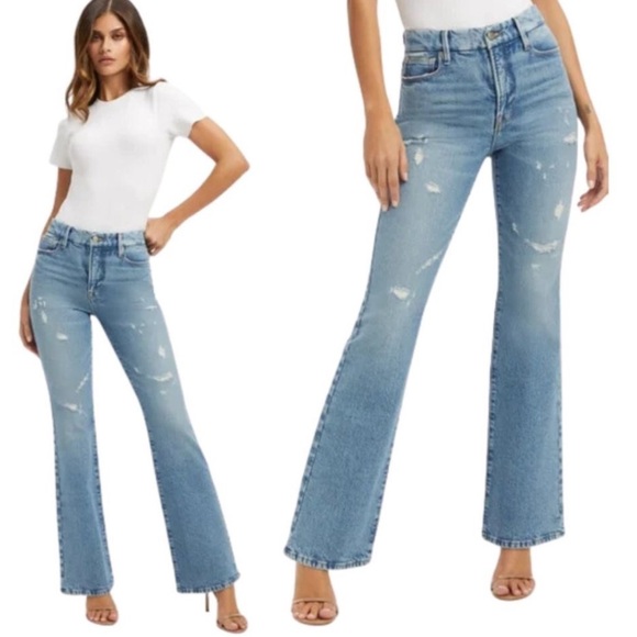 Good American Denim - Good American Good Classic Slim Bootcut Jeans Indigo046
GC062T 8/29 Kardashians